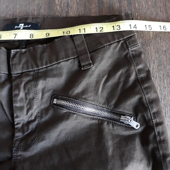 7 For All Mankind Wren Zipper Crop Pants Size 25 - Picture 11 of 14